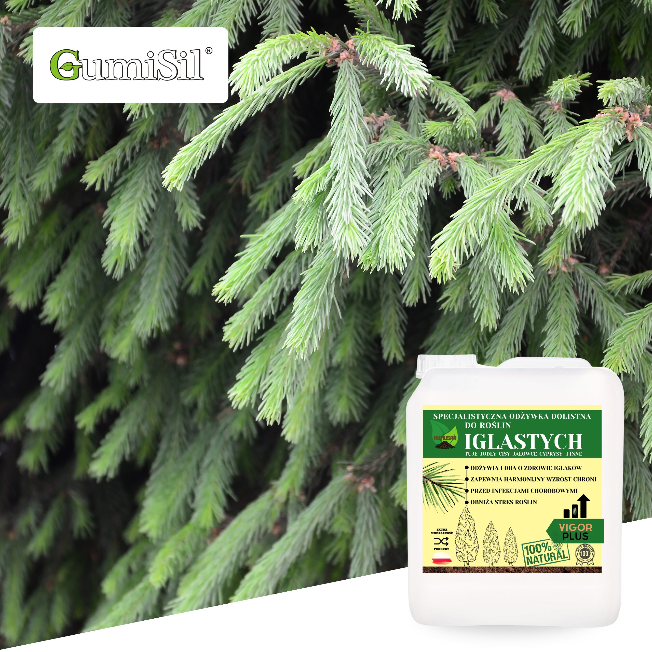 Odżywka do Iglaków 5L – Gęste, Zielone i Zdrowe Iglaki HUMUSAR VIGOR - obrazek 3