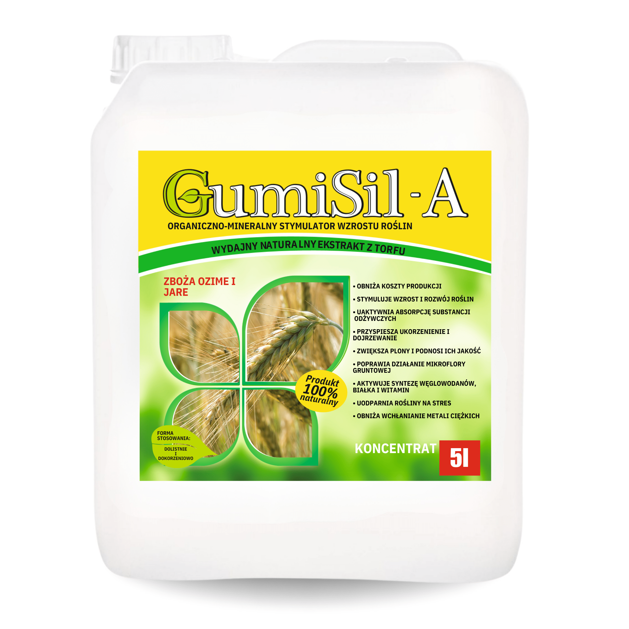 Stymulator do Zbóż GumiSil-A 5L | Silniejsze Łany i Wyższy Plon