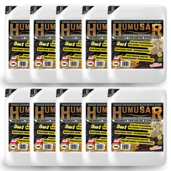 HUMUSAR 10L x10 – Profesjonalny Nawóz Humusowy dla Maksymalnego Wzrostu Roślin