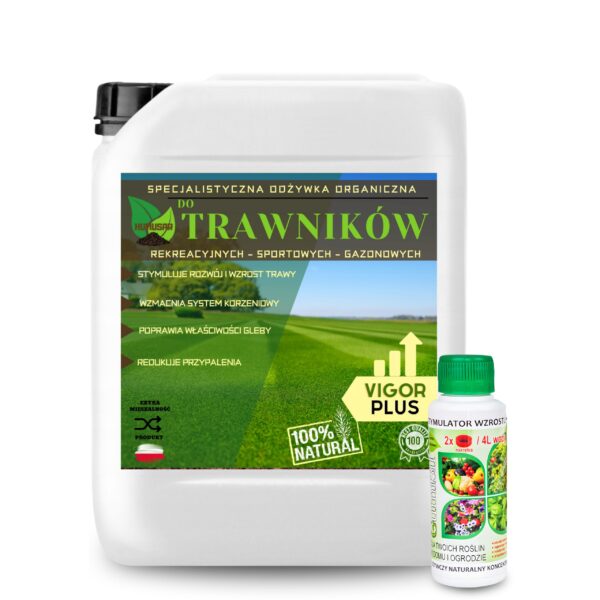 Nawóz do Trawnika 10L z Biostymulatorem GumiSil 125ml | Gęsta i Zielona Murawa
